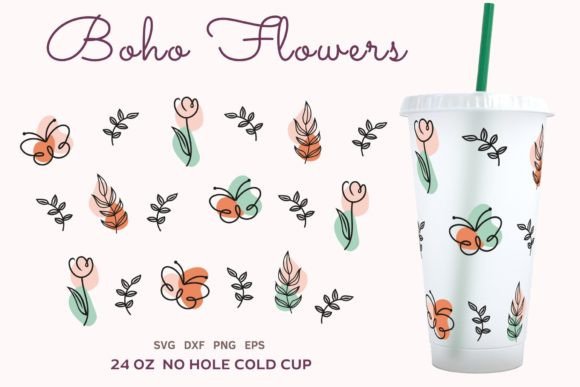 Boho Butterfly Wrap SVG Graphics & Illustrations