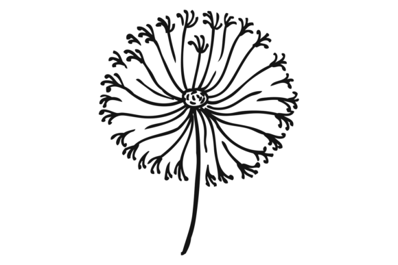 Dandelion Doodle Graphics & Illustrations for Sellers