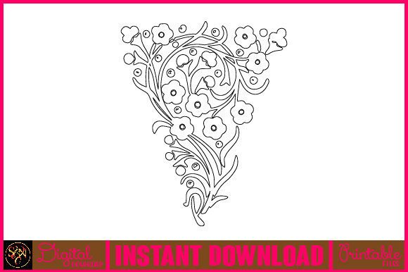 Floral Line Art Flower SVG Elements 39: Graphics Freebies That Feel Handcrafted