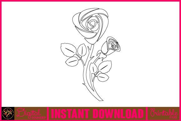 Floral Line Art Flower SVG Elements 71: Free Graphics for Local Branding