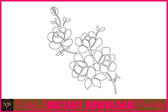 Floral Line Art SVG Elements 49 Graphics & Illustrations