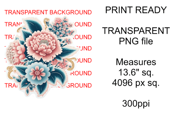 Floral Sticker Graphics for Scrapbooking & Handmade Design