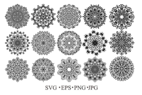 Mandala Soul Black Ink Collection: Graphics & Illustrations