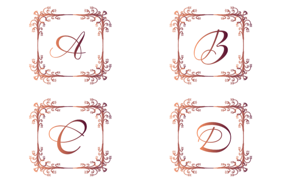 Set Monogram Floral Vector Review for Embroidery