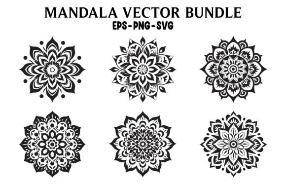 Vintage Abstract Circle Mandala Bundle: Graphics & Illustrations