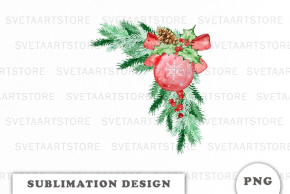 Watercolor Christmas Decor Sublimation