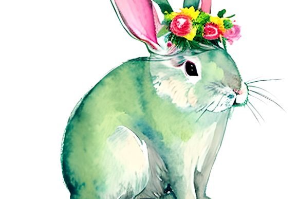Watercolor Floral Bunny 2 Graphics & Illustrations Review